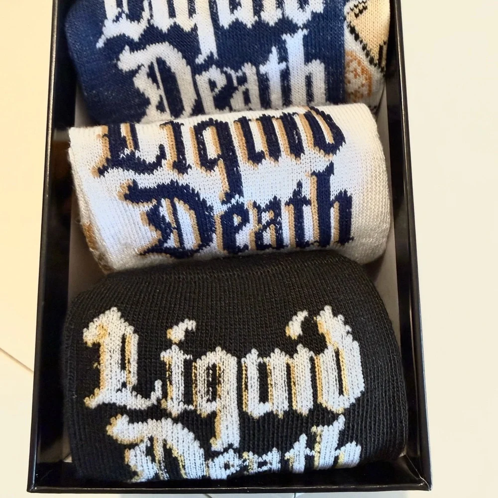 ODD SOX 3 PK Liquid Death Crew Socks sizes 6-13 NWT
